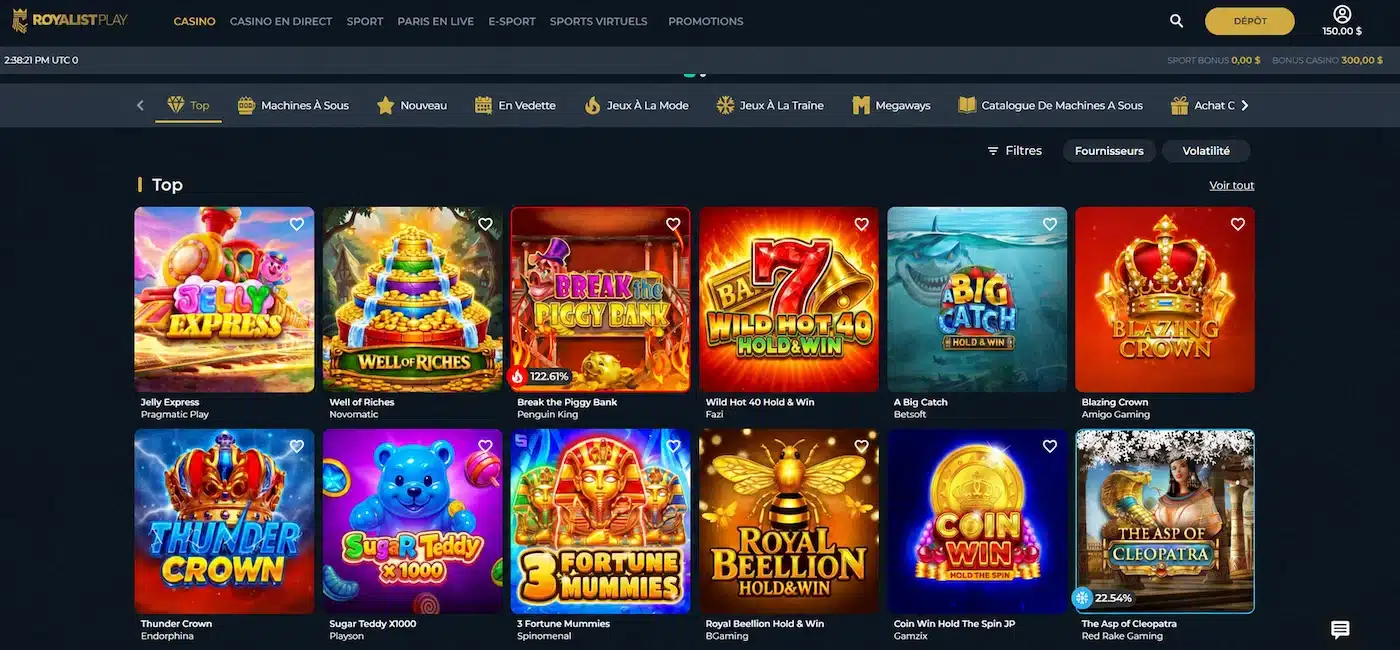 Royalistplay casino en ligne